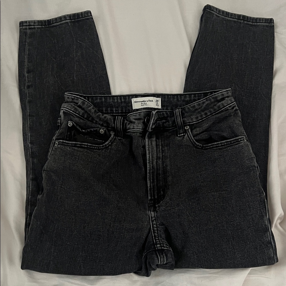 Abercrombie & Fitch Dark Gray High Rise Jeans